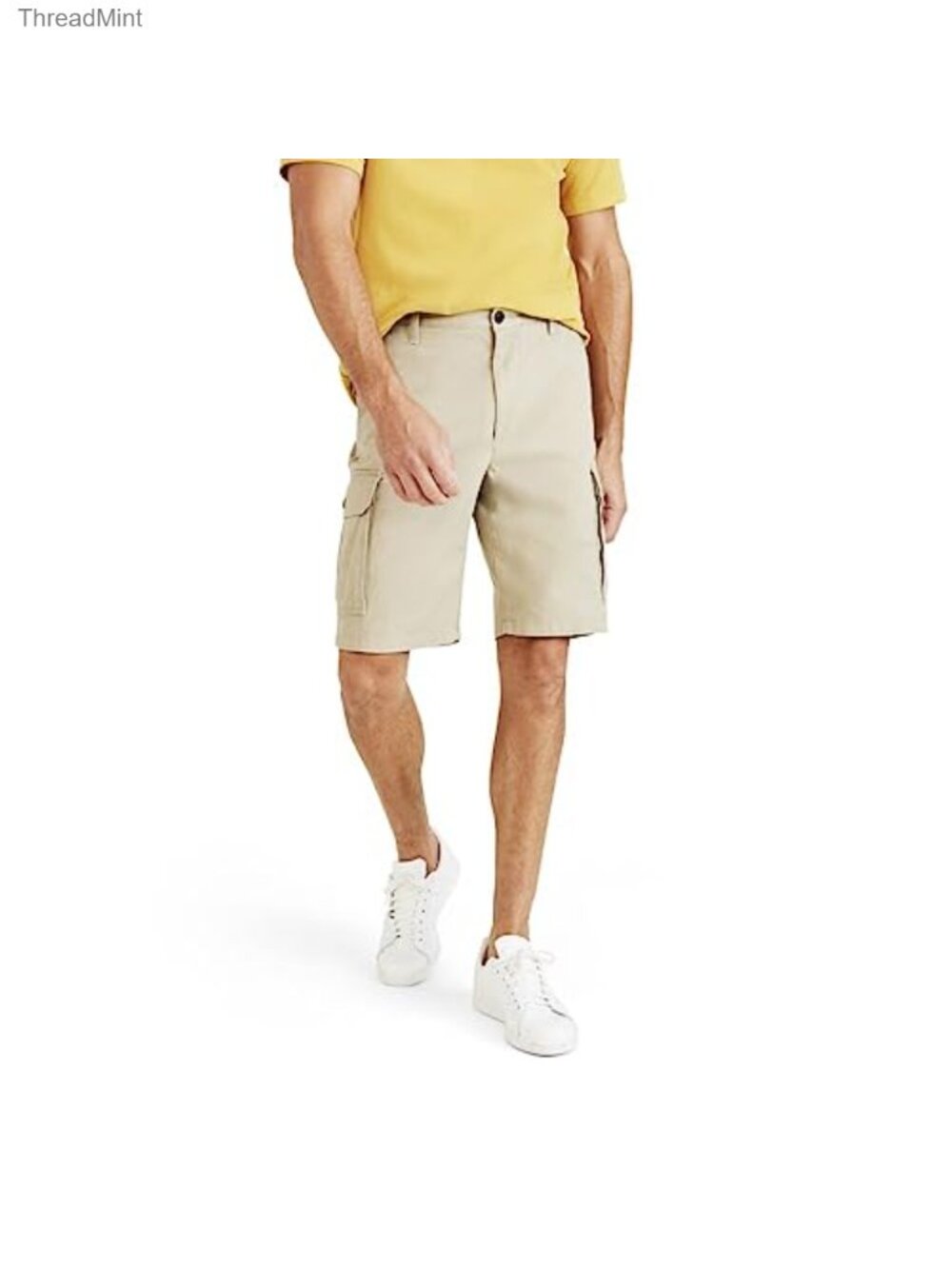 Classic Fit Cargo Shorts, 100% Cotton, Utility Pockets, 10.5" Inseam, Size 36